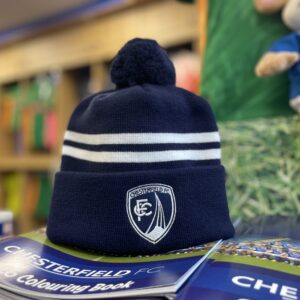 Stripe Navy Bobble Hat
