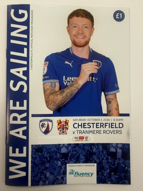 CFC vs Tranmere Rovers Programme